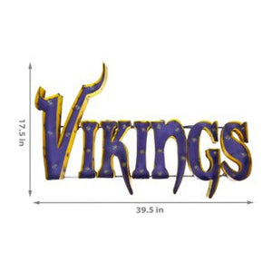 Minnesota Vikings Lighted Recycled Metal Sign
