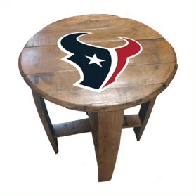 Houston Texans Oak Barrel Table