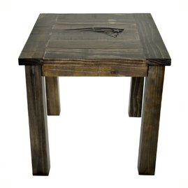 New England Patriots Reclaimed Side Table