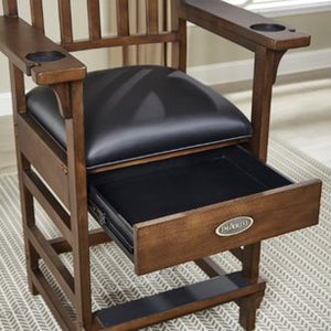 Imperial Premium Spectator Chair with Drawer, Whiskey