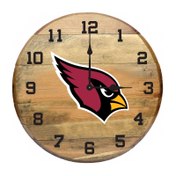 Load image into Gallery viewer, Arizona Cardinals Oak Barrel Clock