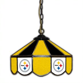 Pittsburgh Steelers 14-in. Stained Glass Pub Light