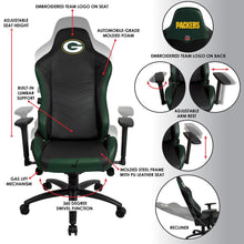 Load image into Gallery viewer, Green Bay Packers Pro Series Gaming Chair