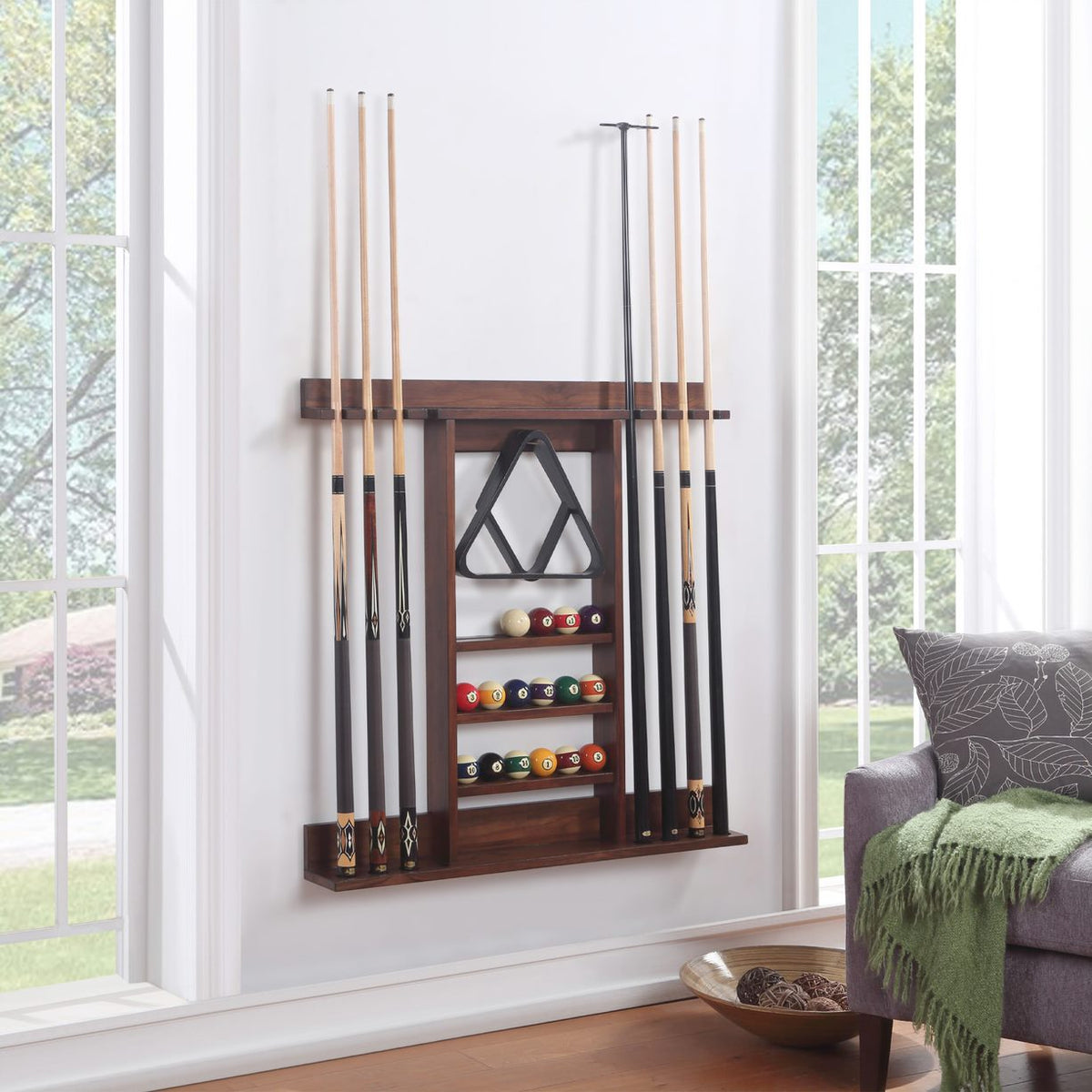 HB Home Coffee Billiards Wall Rack – Man Cave Gamez