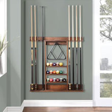 Load image into Gallery viewer, HB Home Reclaimed Brown Billiards Wall Rack