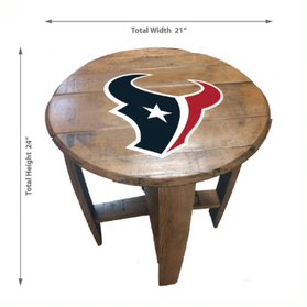 Houston Texans Oak Barrel Table