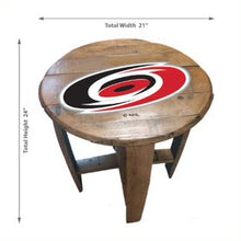 Load image into Gallery viewer, Carolina Hurricanes Oak Barrel Table