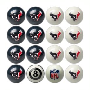 Houston Texans Billiard Balls with Numbers