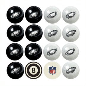 Philadelphia Eagles Billiard Balls with Numbers