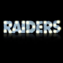 Load image into Gallery viewer, Las Vegas Raiders Lighted Recycled Metal Sign