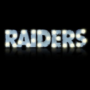 Las Vegas Raiders Lighted Recycled Metal Sign