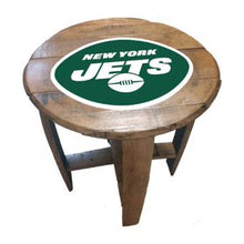 Load image into Gallery viewer, New York Jets Oak Barrel Table