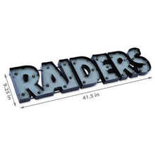 Load image into Gallery viewer, Las Vegas Raiders Lighted Recycled Metal Sign