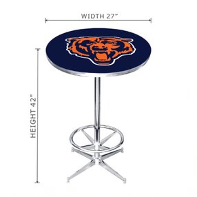 Chicago Bears Chrome Pub Table