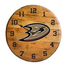 Load image into Gallery viewer, Anaheim Ducks Oak Barrel Clock