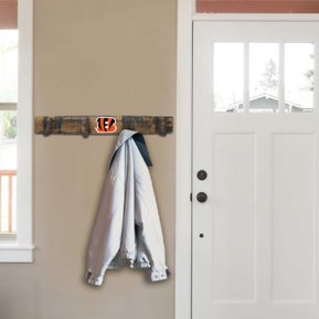 Cincinnati Bengals Oak Coat Rack