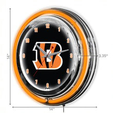 Load image into Gallery viewer, Cincinnati Bengals 14&quot; Neon Clock