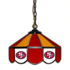 San Francisco 49ers 14-in. Stained Glass Pub Light