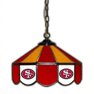 San Francisco 49ers 14-in. Stained Glass Pub Light