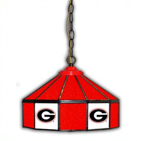 Georgia Bulldogs 14-in. Stained Glass Pub Light