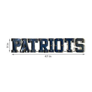 New England Patriots Lighted Recycled Metal Sign