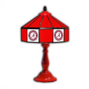 University of Alabama Crimson Tide 21' Stained Glass Table Lamp