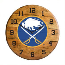 Load image into Gallery viewer, Buffalo Sabres Oak Barrel Clock