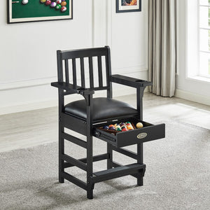 Imperial Premium Spectator Chair with Drawer, Black