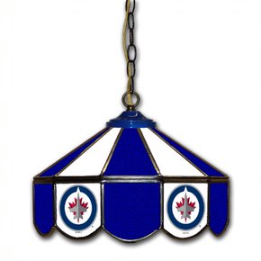 Winnipeg Jets 14-in. Stained Glass Pub Light