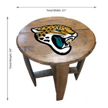 Load image into Gallery viewer, Jacksonville Jaguars Oak Barrel Table