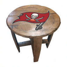 Load image into Gallery viewer, Tampa Bay Buccaneers Oak Barrel Table