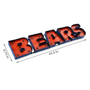 Chicago Bears Lighted Recycled Metal Sign