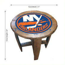 Load image into Gallery viewer, New York Islanders Oak Barrel Table