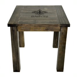 New Orleans Saints Reclaimed Side Table