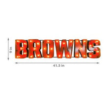 Load image into Gallery viewer, Cleveland Browns Lighted Recycled Metal Sign