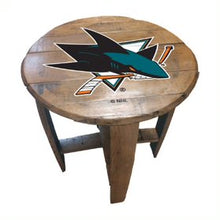 Load image into Gallery viewer, San Jose Sharks Oak Barrel Table