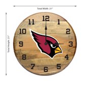 Arizona Cardinals Oak Barrel Clock