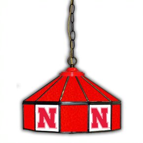 Nebraska Cornhuskers 14-in. Stained Glass Pub Light