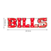 Load image into Gallery viewer, Buffalo Bills Lighted Recycled Metal Sign