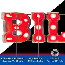 Load image into Gallery viewer, Buffalo Bills Lighted Recycled Metal Sign