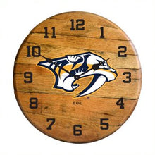 Load image into Gallery viewer, Nashville Predators Oak Barrel Clock