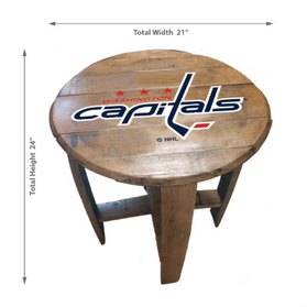 Washington Capitals Oak Barrel Table