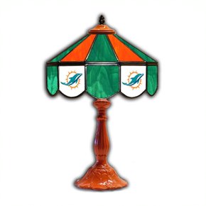 Miami Dolphins 21' Stained Glass Table Lamp