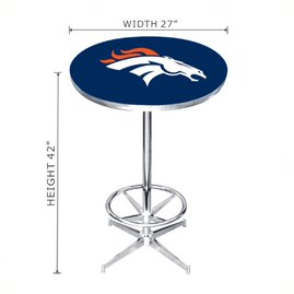 Denver Broncos Chrome Pub Table