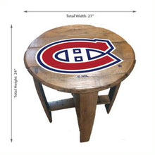 Load image into Gallery viewer, Montreal Canadiens Oak Barrel Table