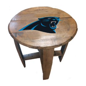 Carolina Panthers Oak Barrel Table