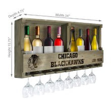 Load image into Gallery viewer, Chicago Blackhawks Bar Shelf