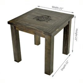 Ohio State Reclaimed Side Table