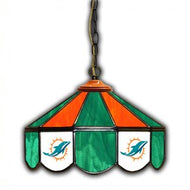 Miami Dolphins 14-in. Stained Glass Pub Light