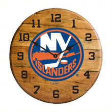 Load image into Gallery viewer, New York Islanders Oak Barrel Clock